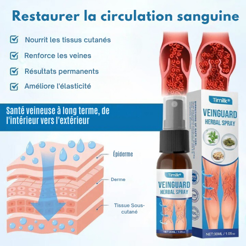 Timilk® VeinGuard Spray Naturel - ✅ Cliniquement prouvé pour éliminer les varices en seulement 7 jours !